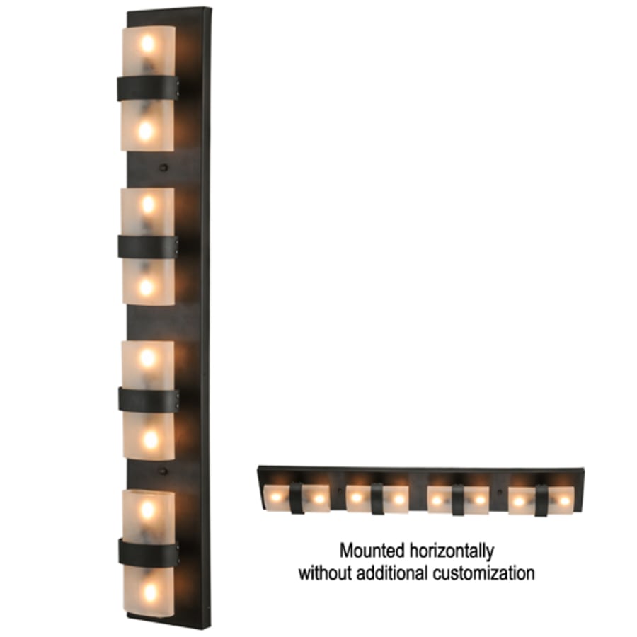 Toren 8 Light 40" Tall Wall Light, Bedroom Wall Sconce, Dimensions: Height: 40"