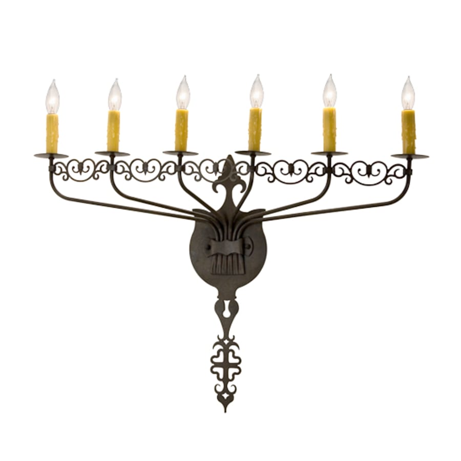 Almonte 6 Light 26" Tall Wall Light, Bedroom Wall Sconce, Dimensions: Height: 26"