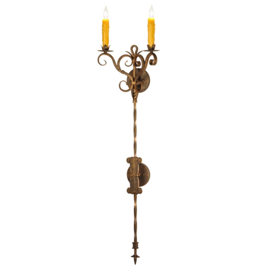 Palmira 2 Light 48" Tall Wall Light, Bedroom Wall Sconce, Dimensions: Height: 48"