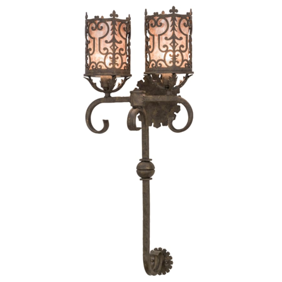 Oskar 2 Light 36" Tall Wall Light, Bedroom Wall Sconce, Dimensions: Height: 36"