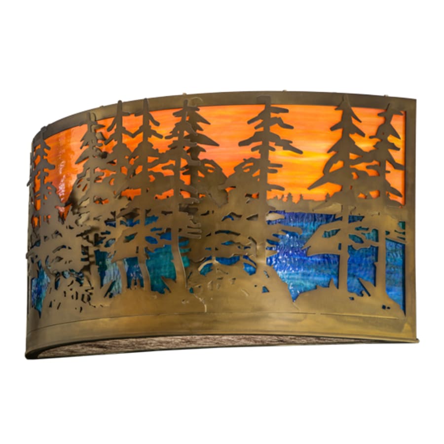 Tall Pines 2 Light 18" Tall Wall Light, Bedroom Wall Sconce, Dimensions: Height: 18"