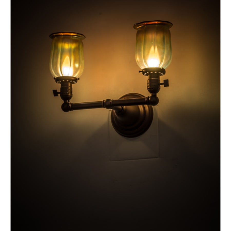 Revival 2 Light 10" Tall Wall Light, Bedroom Wall Sconce, Dimensions: Height: 10"