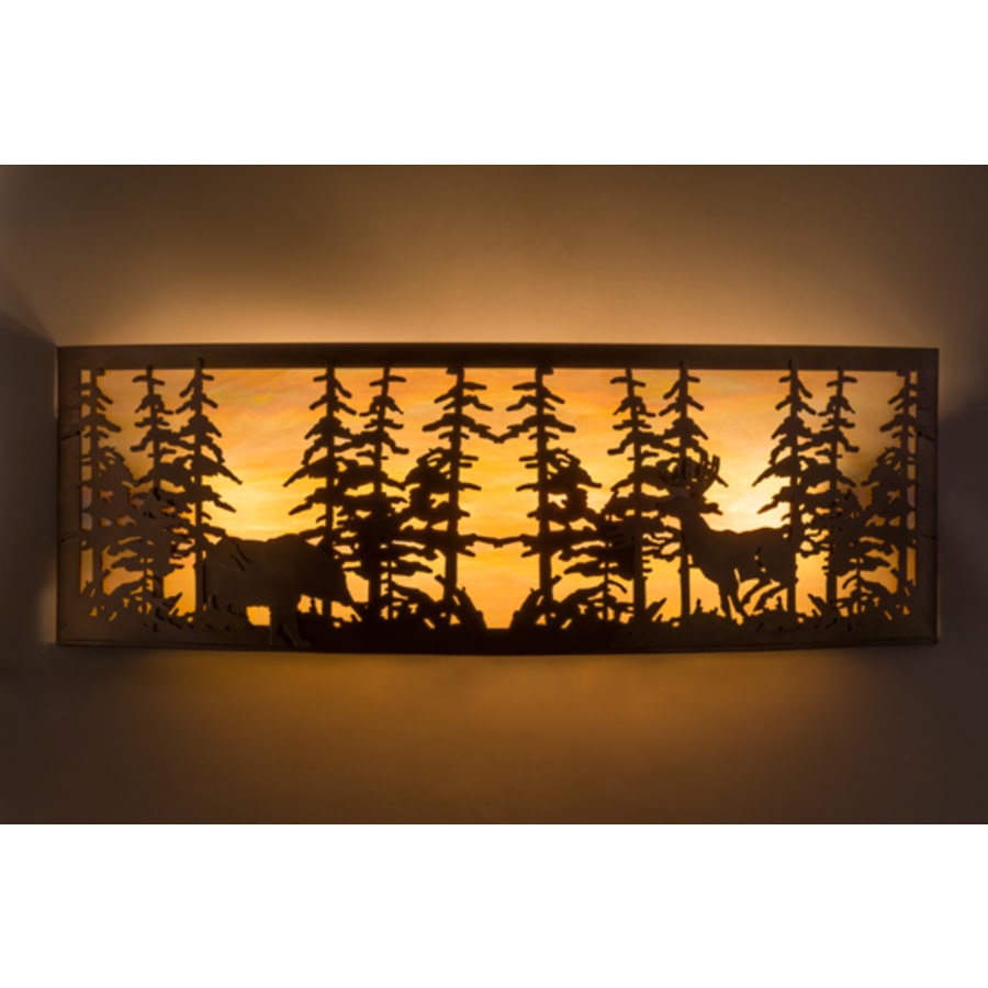 Tall Pines 4 Light 12" Tall Wall Light, Bedroom Wall Sconce, Dimensions: Height: 12"