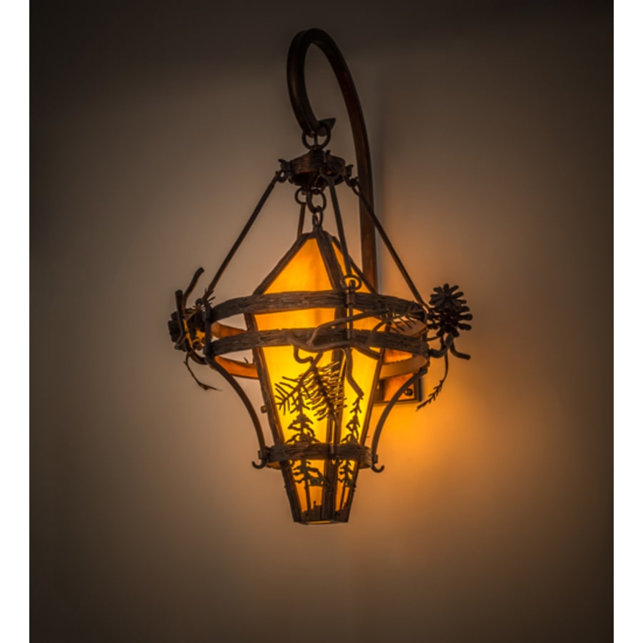 Lone 28" Tall Wall Light, Bedroom Wall Sconce, Dimensions: Height: 28"