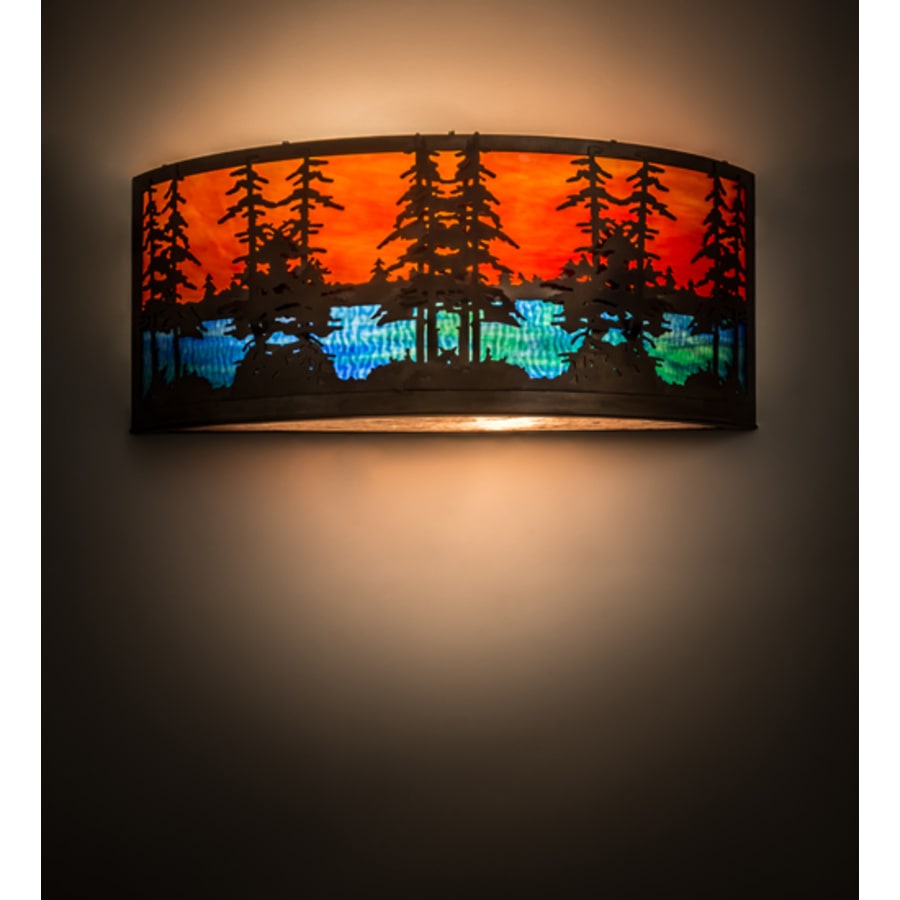 Tall Pines 2 Light 12" Tall Wall Light, Bedroom Wall Sconce, Dimensions: Height: 12"