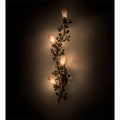 Vinca Vine 4 Light 51" Tall Wall Light, Bedroom Wall Sconce, Dimensions: Height: 51"