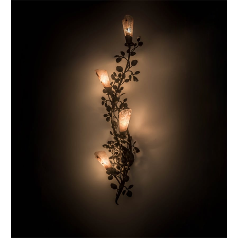 Vinca Vine 4 Light 51" Tall Wall Light, Bedroom Wall Sconce, Dimensions: Height: 51"