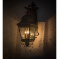 Vincente 3 Light 35" Tall Wall Light with Shade, Bedroom Wall Sconce, 2"