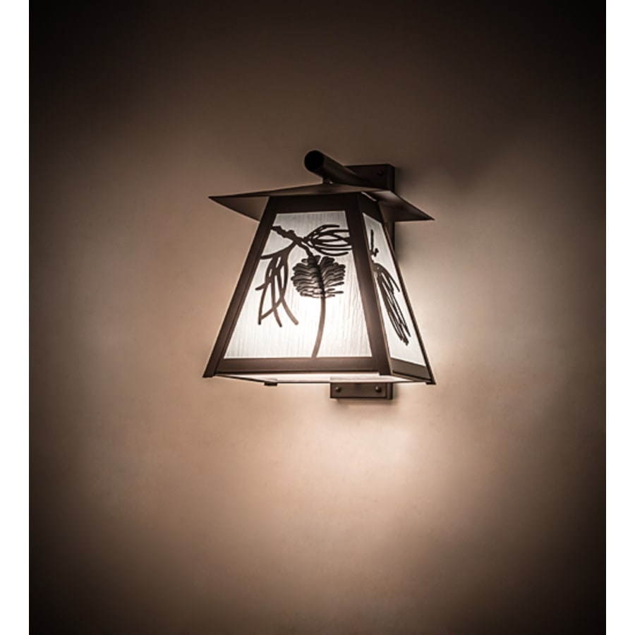 Scotch Pine 20" Tall Wall Light with Shade, Wall Sconce, 2"