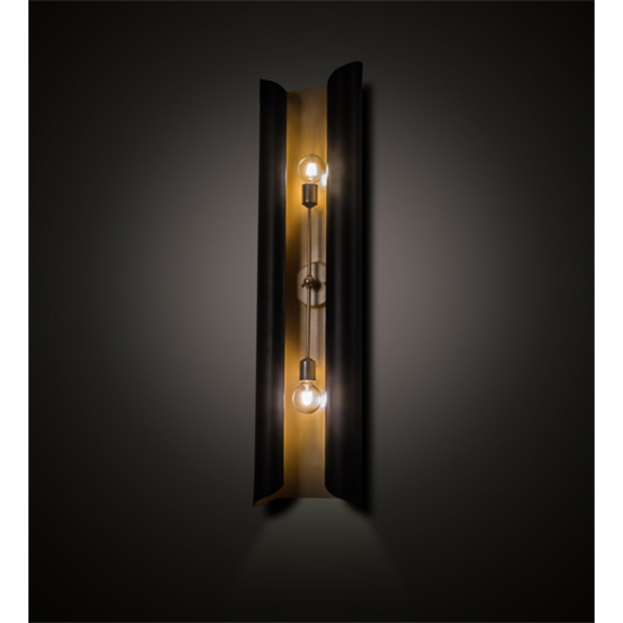 Beaumont Alva 2 Light 48" Tall Wall Light, Bedroom Wall Sconce, Dimensions: Height: 48"
