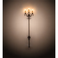 Palmira 3 Light 70" Tall Wall Light, Bedroom Wall Sconce, Dimensions: Height: 70"