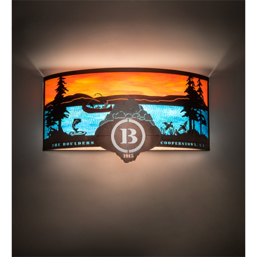 Boulders 4 Light 16" Tall Wall Light, Bedroom Wall Sconce, Dimensions: Height: 16"