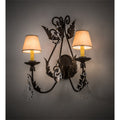 French Elegance 2 Light 22" Tall Wall Light, Bedroom Wall Sconce, Dimensions: Height: 22"