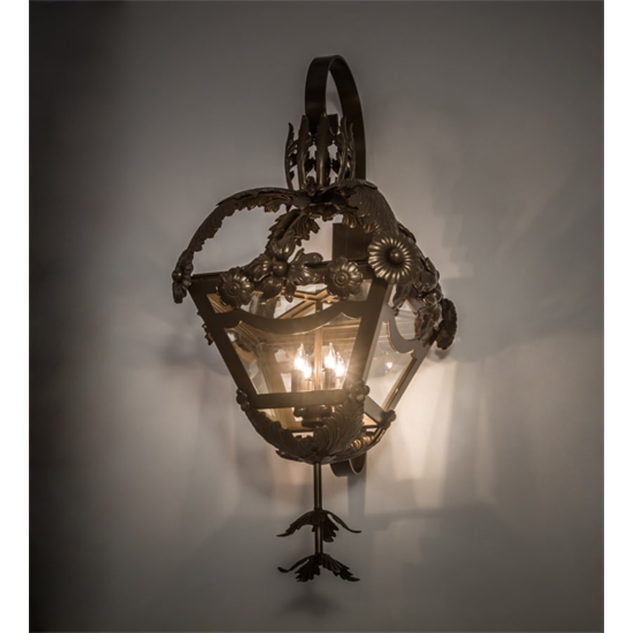 Symone 4 Light 37" Tall Wall Light, Wall Sconce, Dimensions: Height: 37"