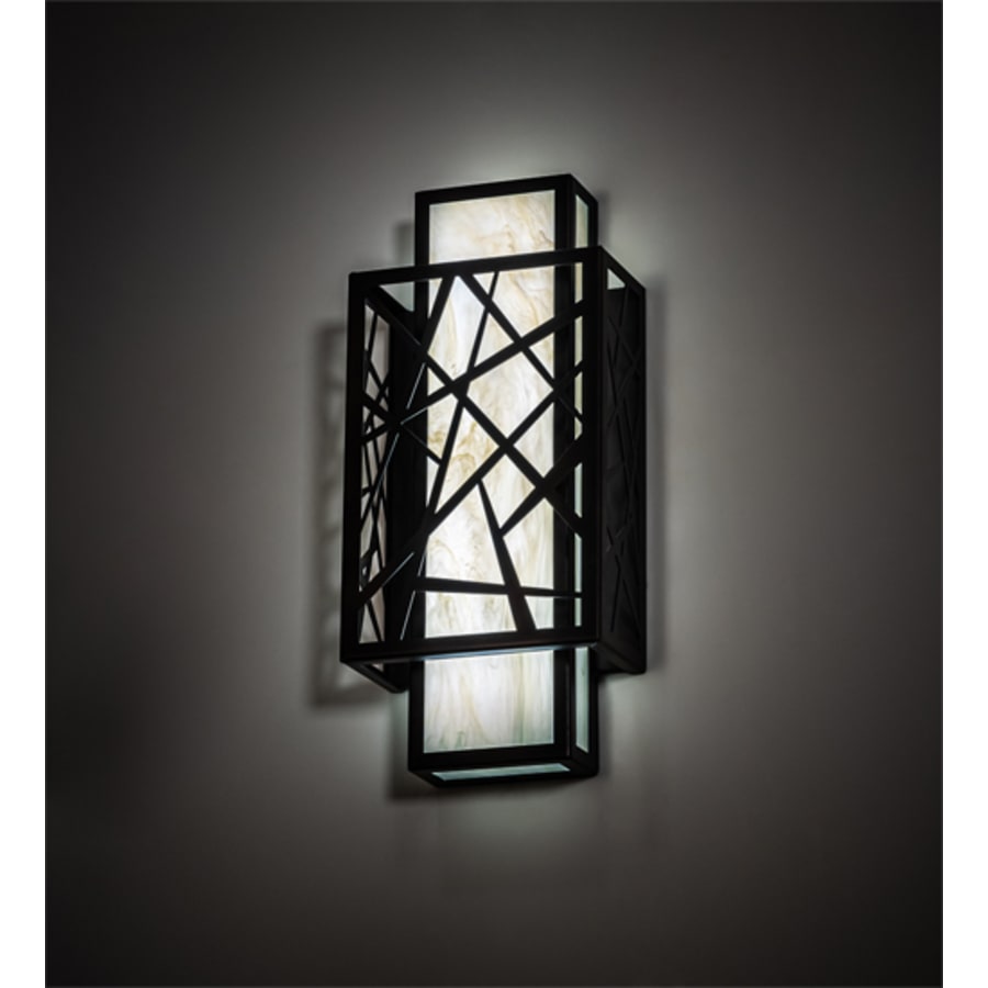 Quadrato 18" Tall LED Wall Light, Bedroom Wall Sconce, Dimensions: Height: 18"