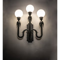 Strasbourg 3 Light 36" Tall Wall Light, Bedroom Wall Sconce, Dimensions: Height: 36"