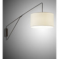 Cilindro Textrene 34" Tall Wall Light with Shade, Bedroom Wall Sconce, Dimensions: Height: 34"