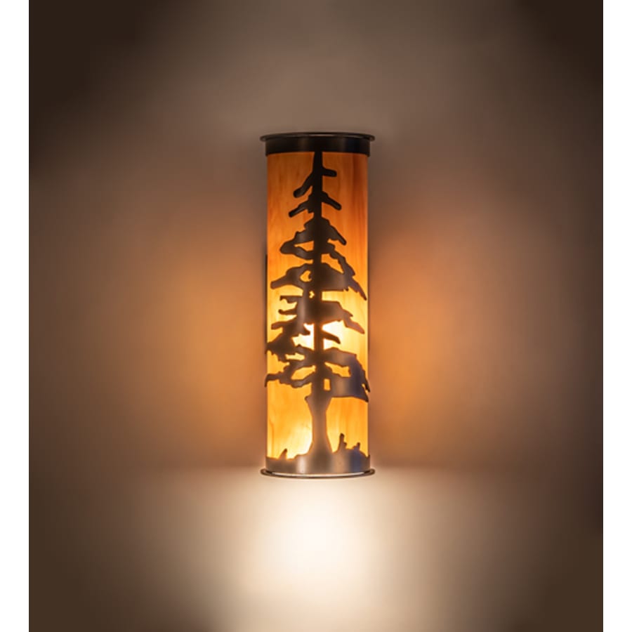Tall Pines 16" Tall Wall Light, Bedroom Wall Sconce, Dimensions: Height: 16"