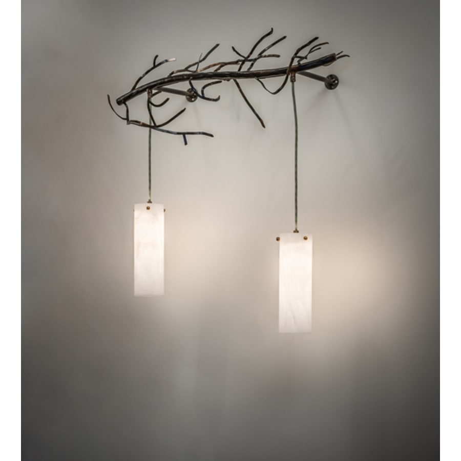 Winter Solstice 2 Light 24" Tall Wall Light, Bedroom Wall Sconce, Dimensions: Height: 24"