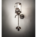 Blue Oak 28" Tall Wall Light, Bedroom Wall Sconce, Dimensions: Height: 28"