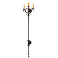 3 Light 74" Tall Wall Light, Bedroom Wall Sconce, 2"