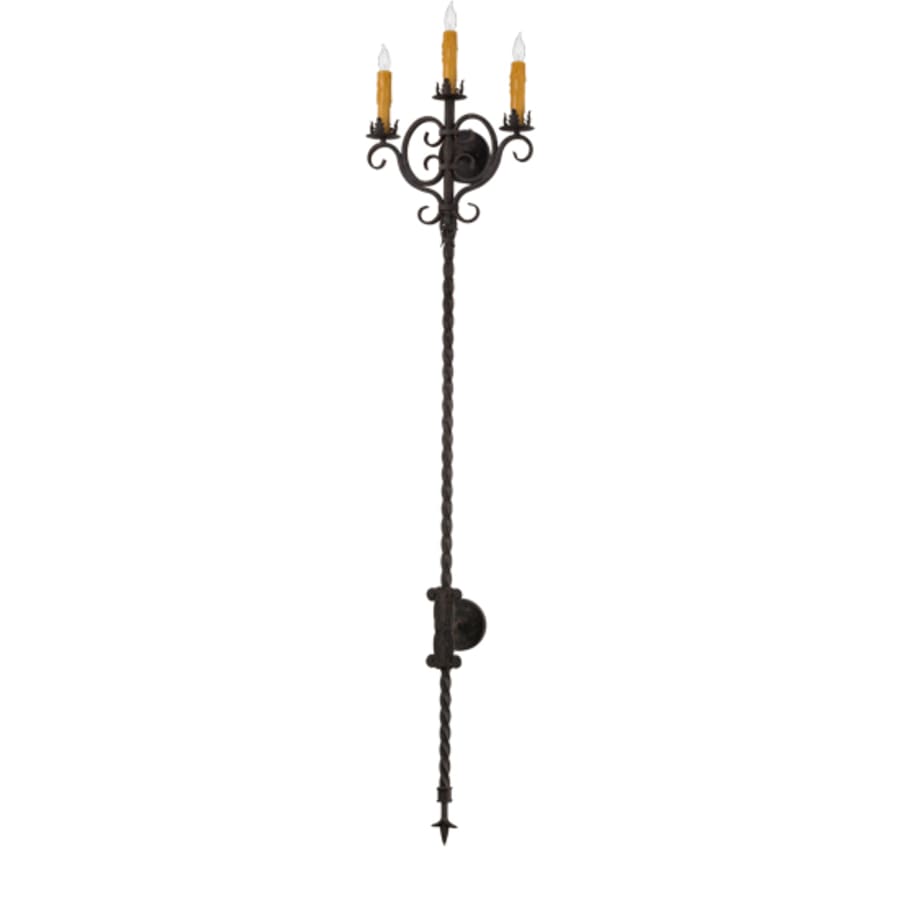3 Light 74" Tall Wall Light, Bedroom Wall Sconce, detail 3
