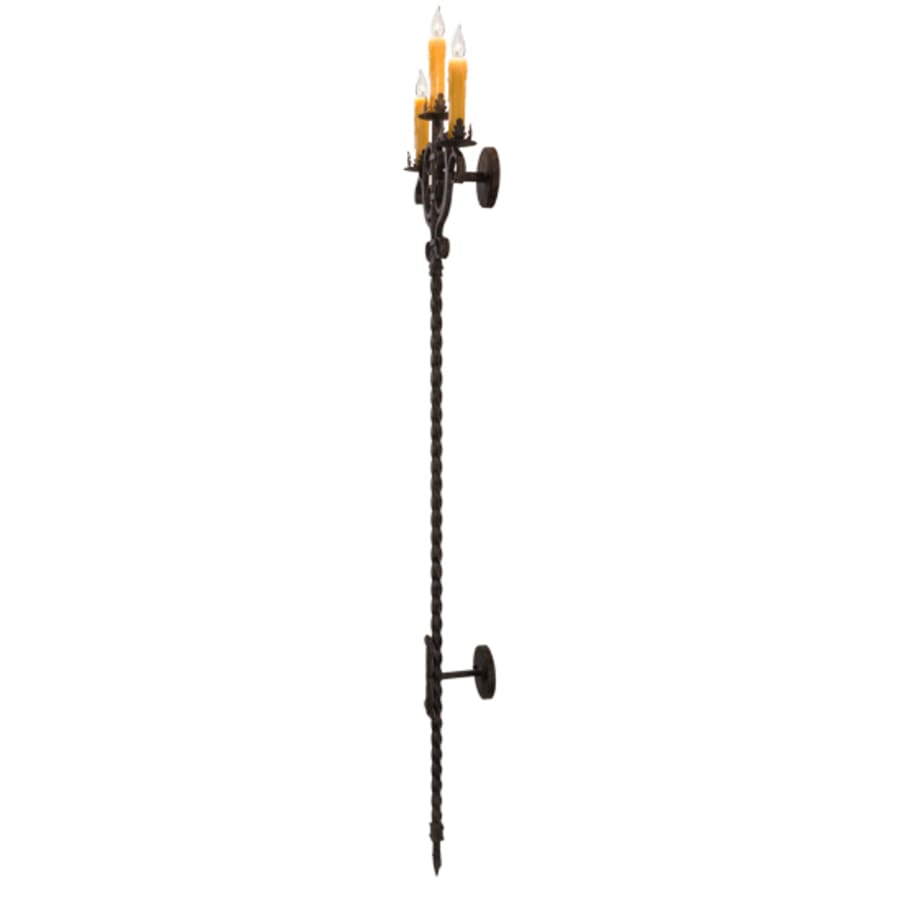 3 Light 74" Tall Wall Light, Bedroom Wall Sconce, detail 6