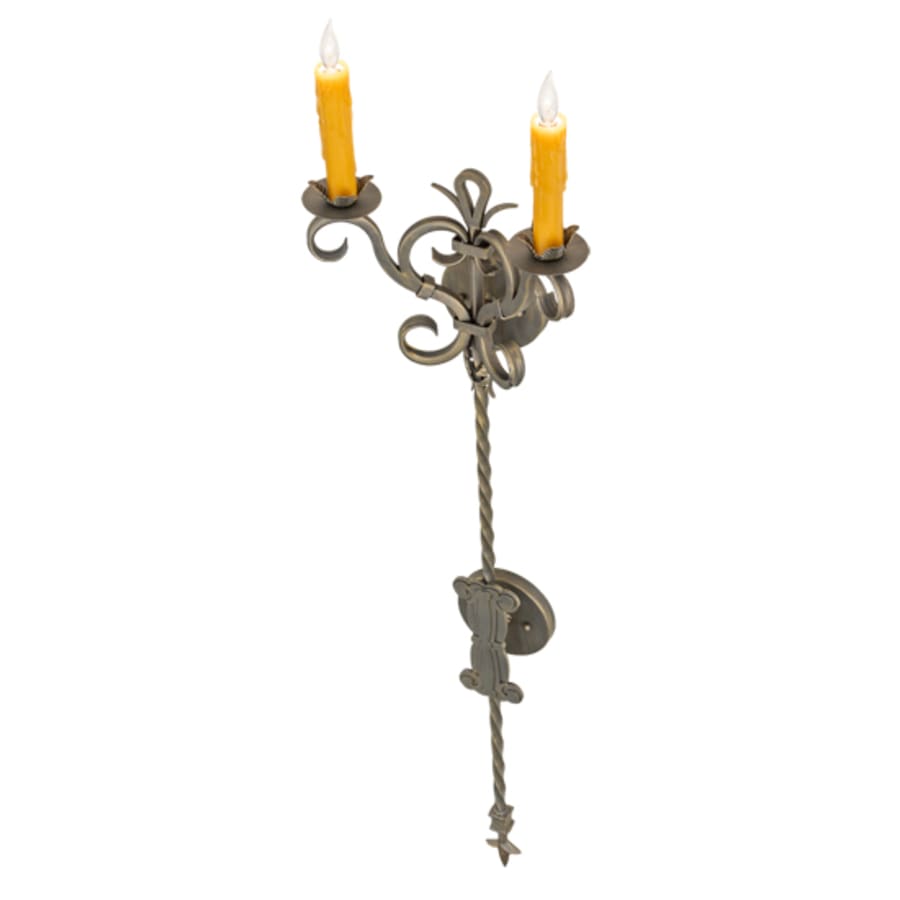 2 Light 48" Tall Wall Light, Bedroom Wall Sconce, detail 5