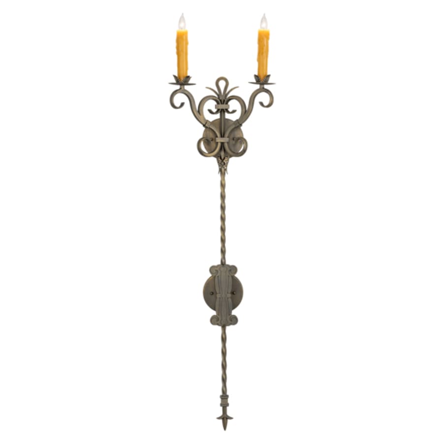 2 Light 48" Tall Wall Light, Bedroom Wall Sconce, detail 6