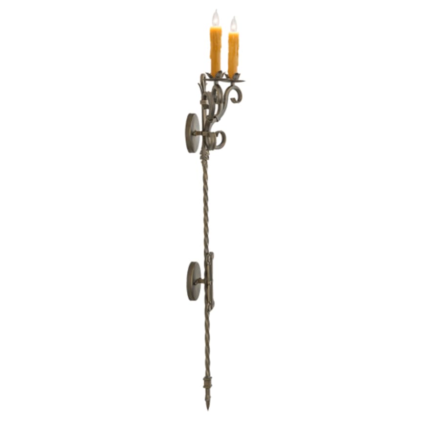 2 Light 48" Tall Wall Light, Bedroom Wall Sconce, detail 9
