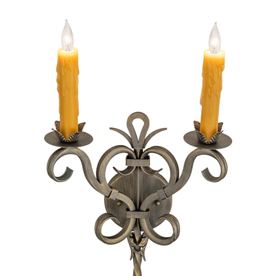 2 Light 48" Tall Wall Light, Bedroom Wall Sconce, detail 10