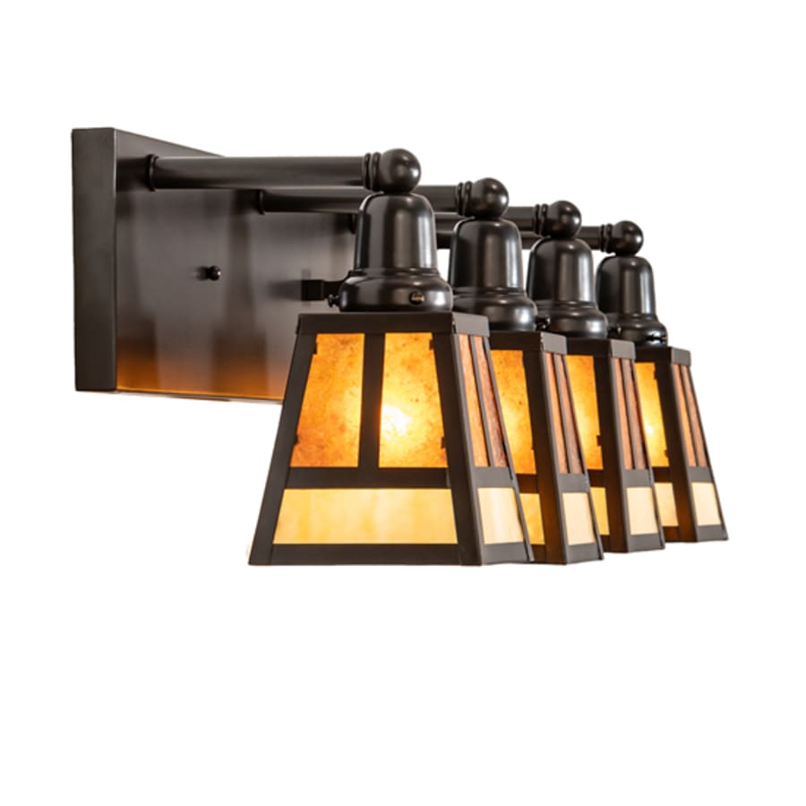 4 Light 10" Tall Wall Light, Bedroom Wall Sconce, detail 8