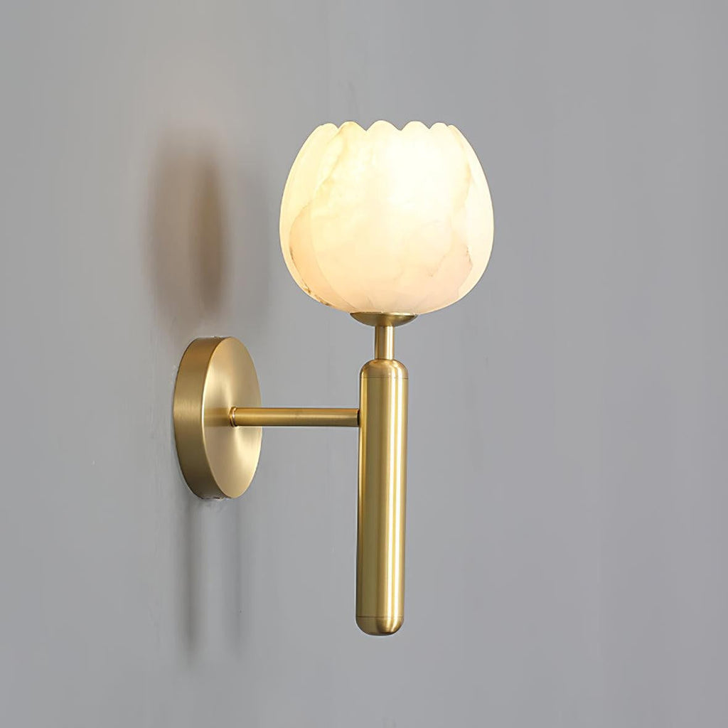 Mian Alabaster Blossom Wall Light, Bedroom Wall Sconce, detail 11