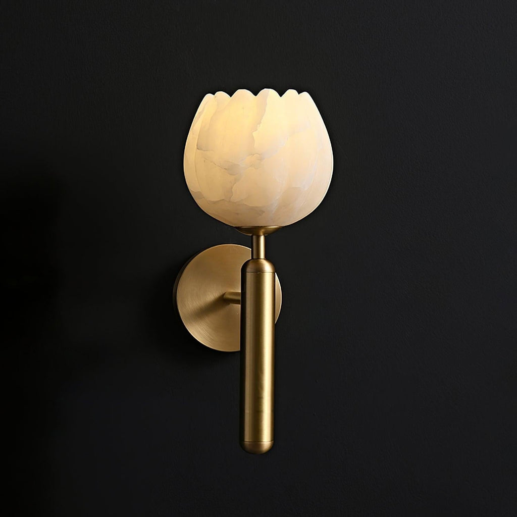 Mian Alabaster Blossom Wall Light, Bedroom Wall Sconce, detail 19
