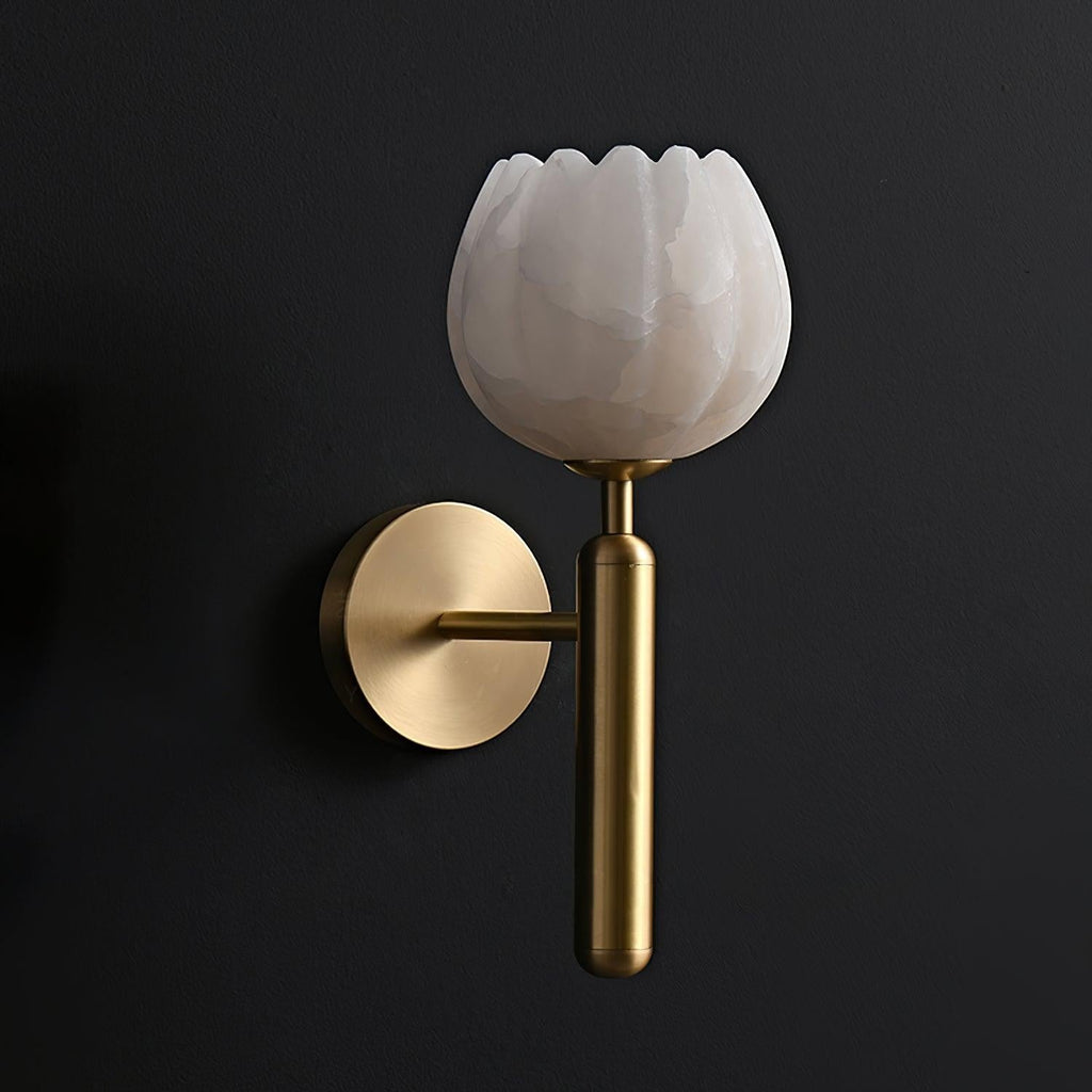 Mian Alabaster Blossom Wall Light, Bedroom Wall Sconce, detail 20