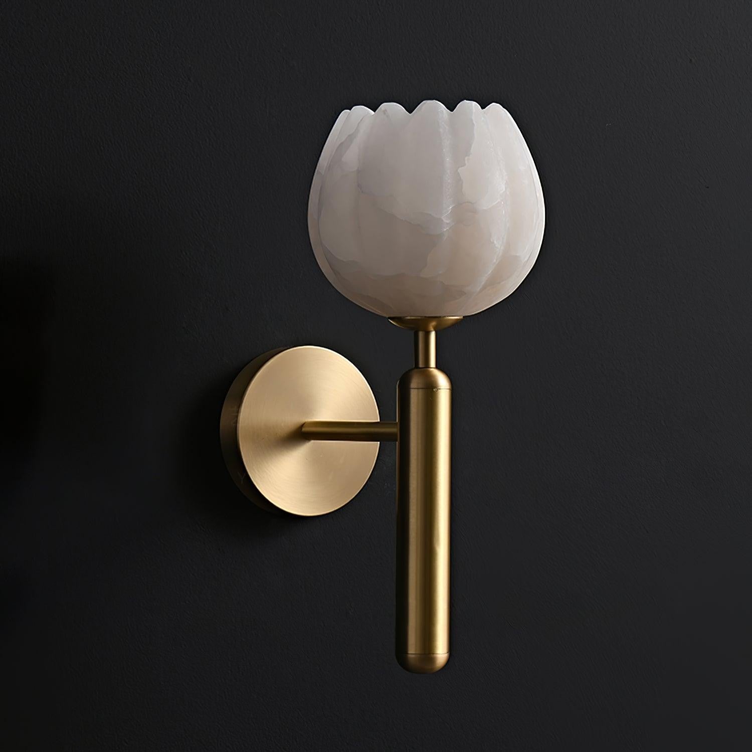 Mian Alabaster Blossom Wall Light, Bedroom Wall Sconce, detail 20