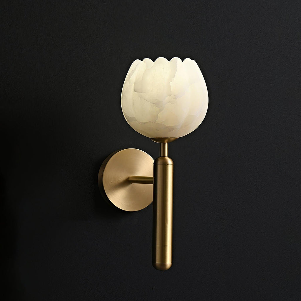 Mian Alabaster Blossom Wall Light, Bedroom Wall Sconce, detail 23
