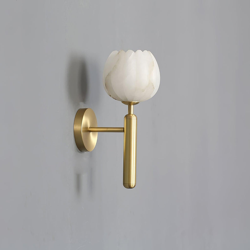Mian Alabaster Blossom Wall Light, Bedroom Wall Sconce, detail 24