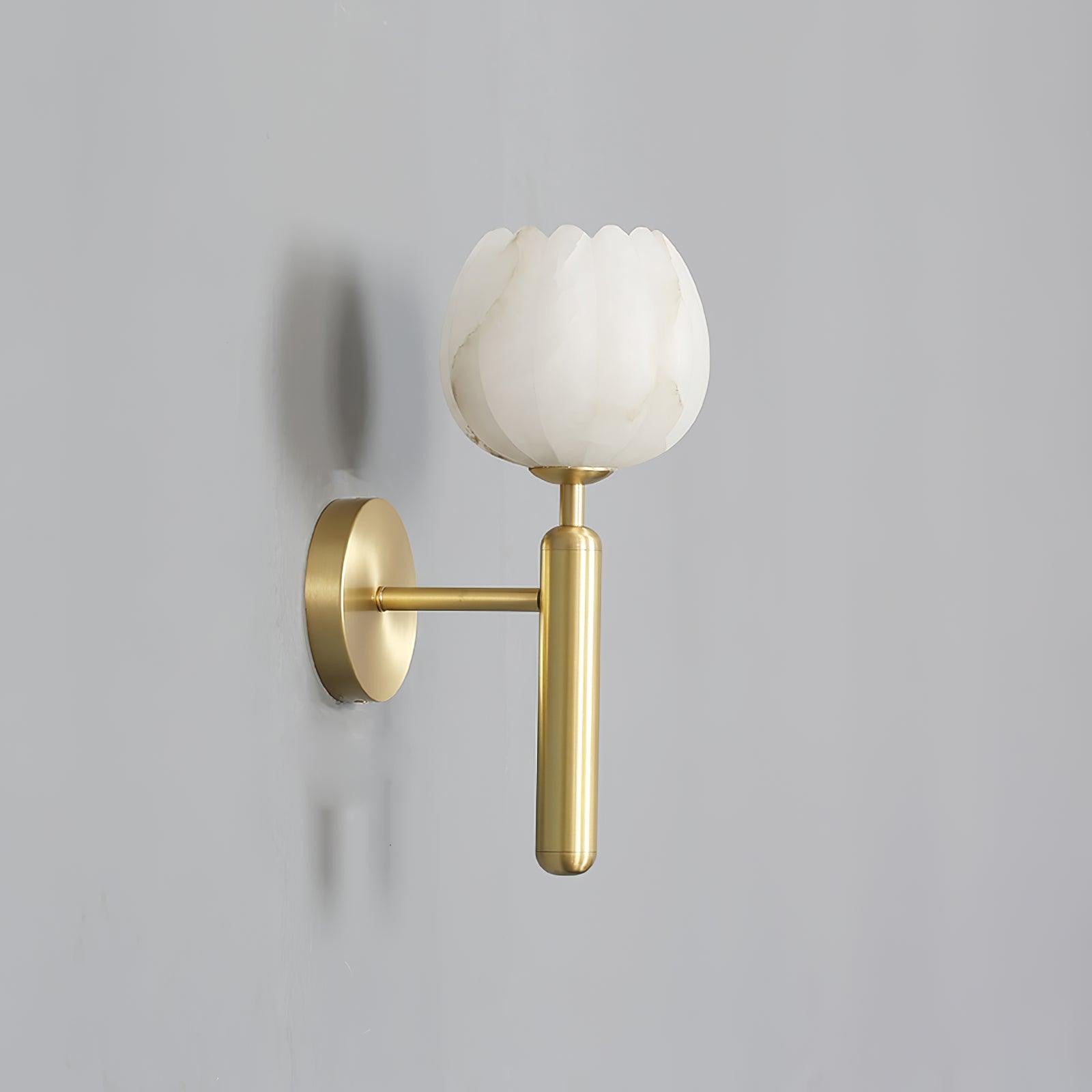 Mian Alabaster Blossom Wall Light, Bedroom Wall Sconce, detail 27