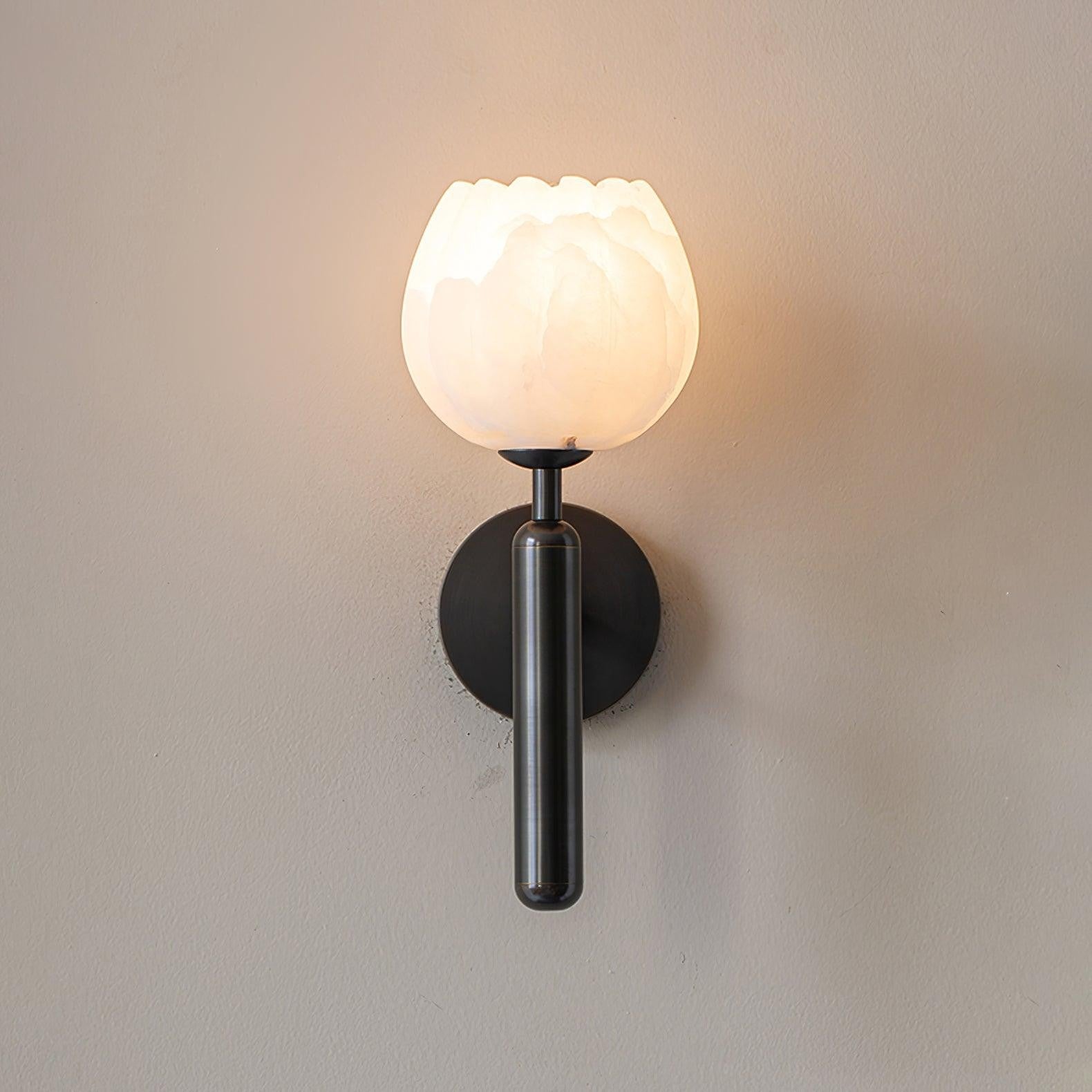 Mian Alabaster Blossom Wall Light, Bedroom Wall Sconce, detail 2
