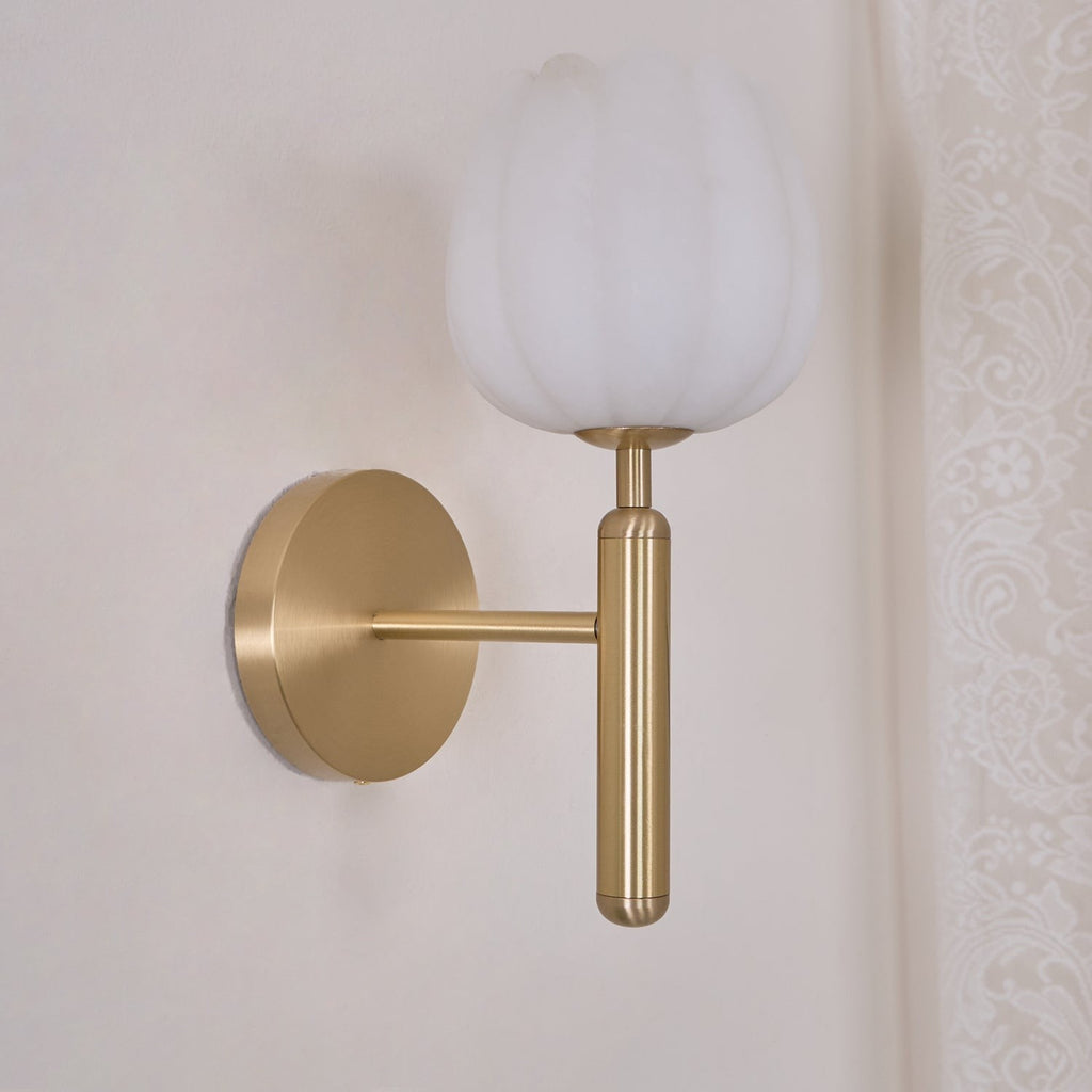 Mian Alabaster Blossom Wall Light, Bedroom Wall Sconce, detail 34