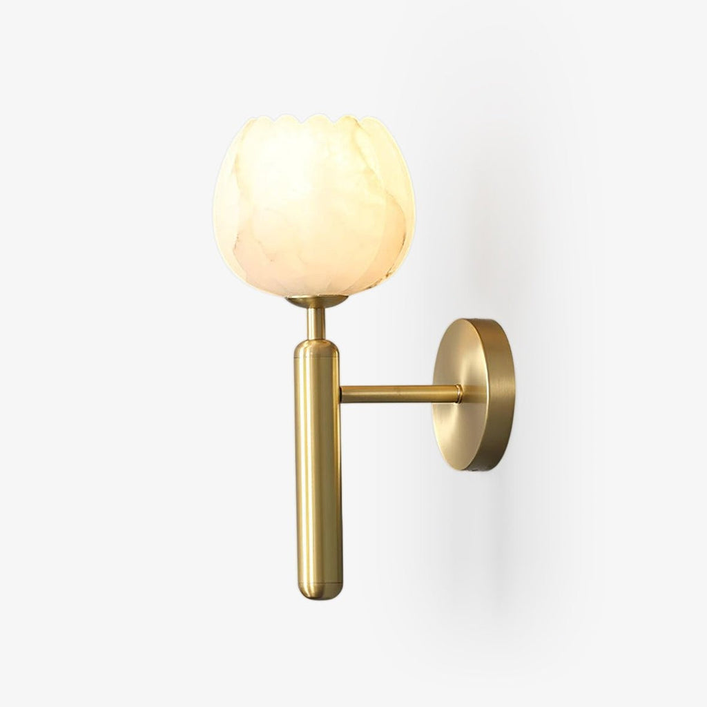 Mian Alabaster Blossom Wall Light, Bedroom Wall Sconce, detail 35