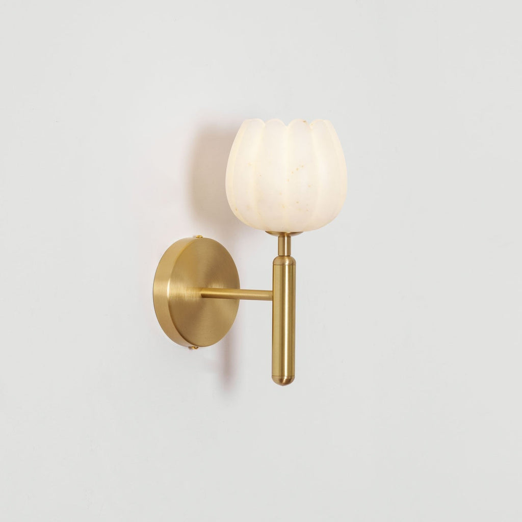 Mian Alabaster Blossom Wall Light, Bedroom Wall Sconce, detail 42