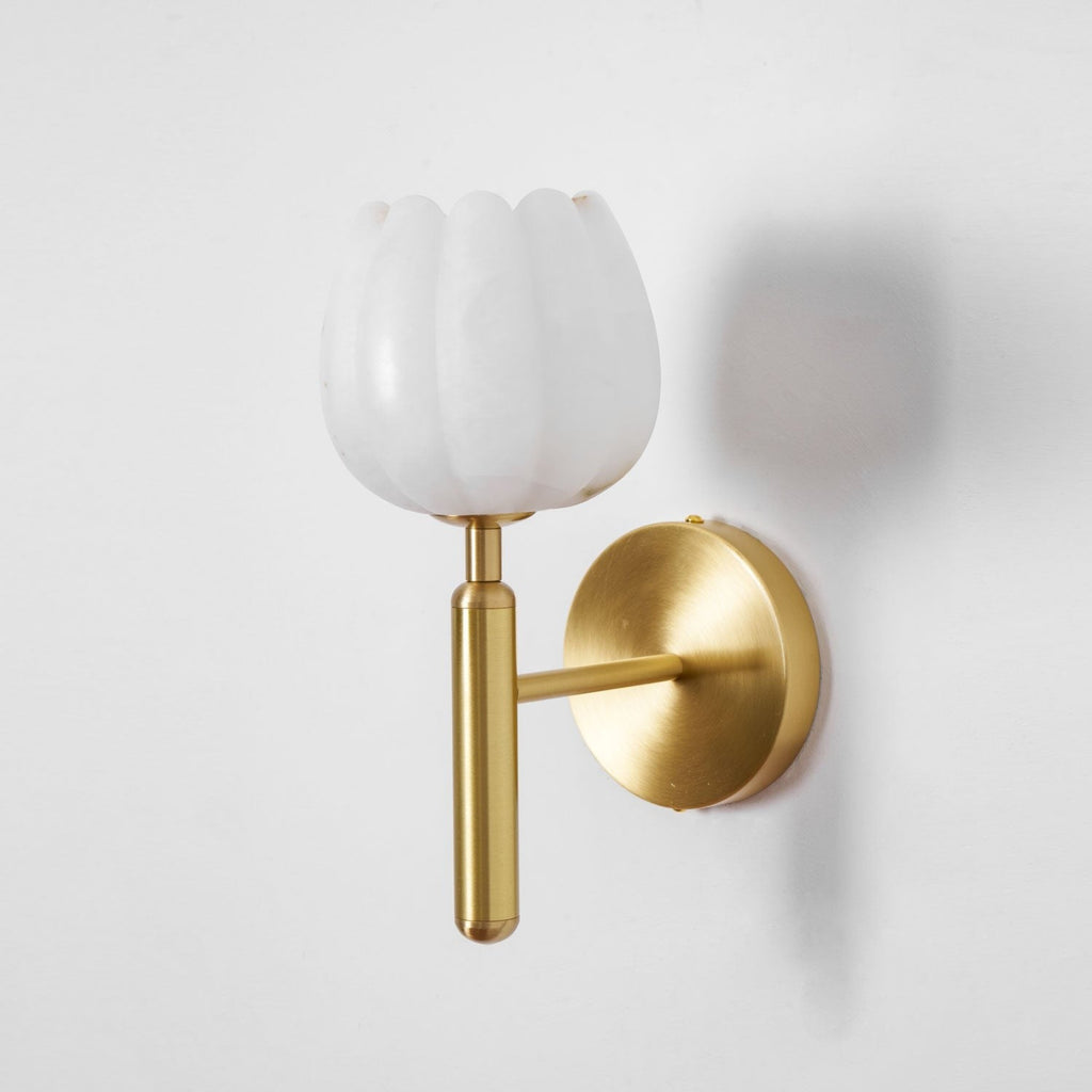 Mian Alabaster Blossom Wall Light, Bedroom Wall Sconce, detail 44