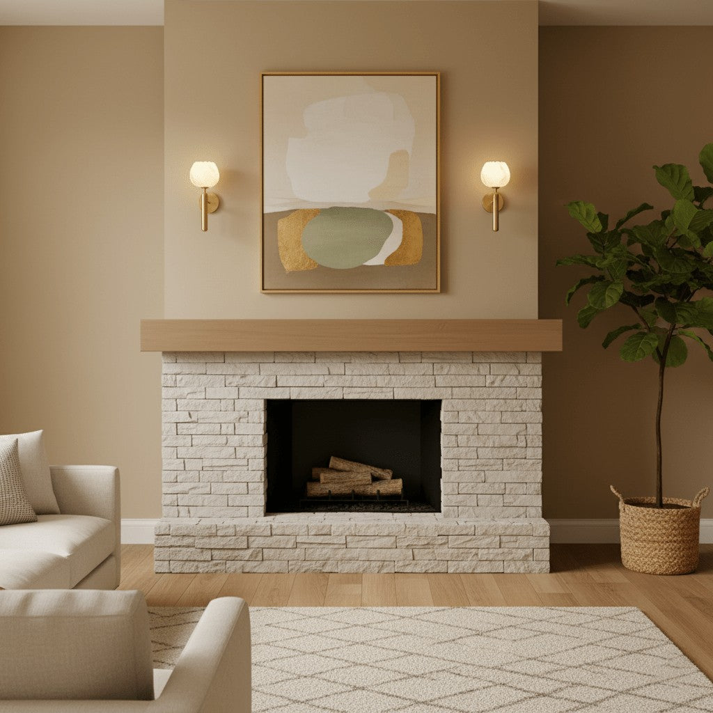 Mian Alabaster Blossom Wall Light, Bedroom Wall Sconce, detail 5