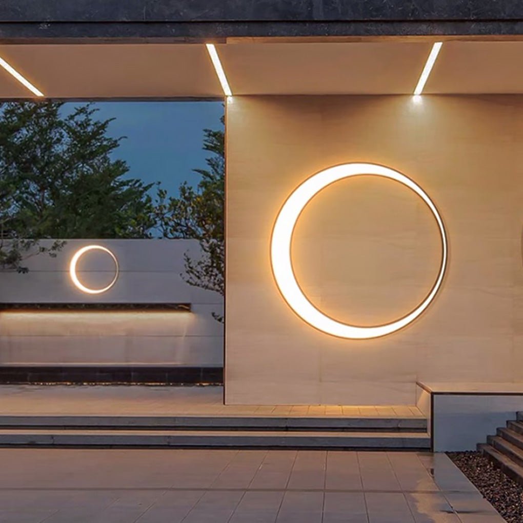 Circular Moon Led Waterproof Ip65 Contemporary Exterior Wall Fixtures Wall Light, Outdoor Wall Light, detail 5