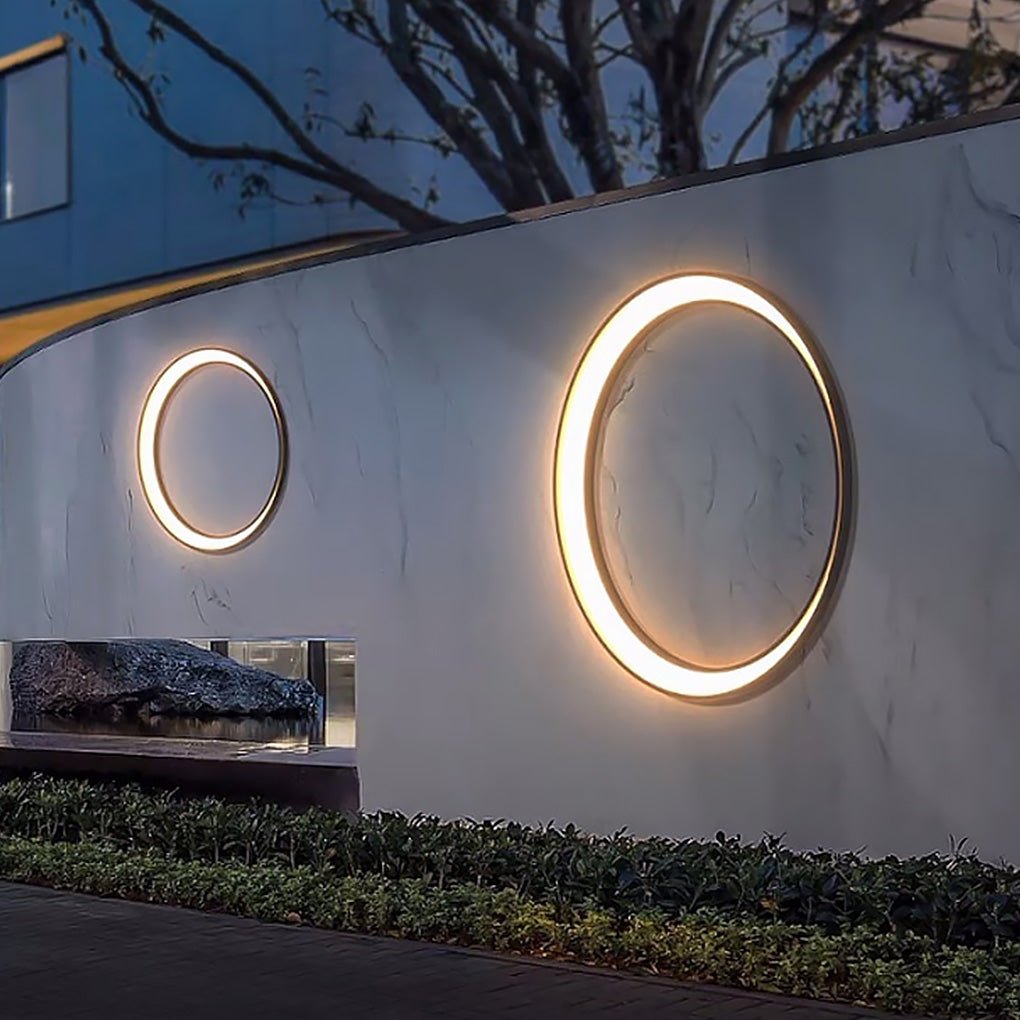 Circular Moon Led Waterproof Ip65 Contemporary Exterior Wall Fixtures Wall Light, Outdoor Wall Light, detail 4