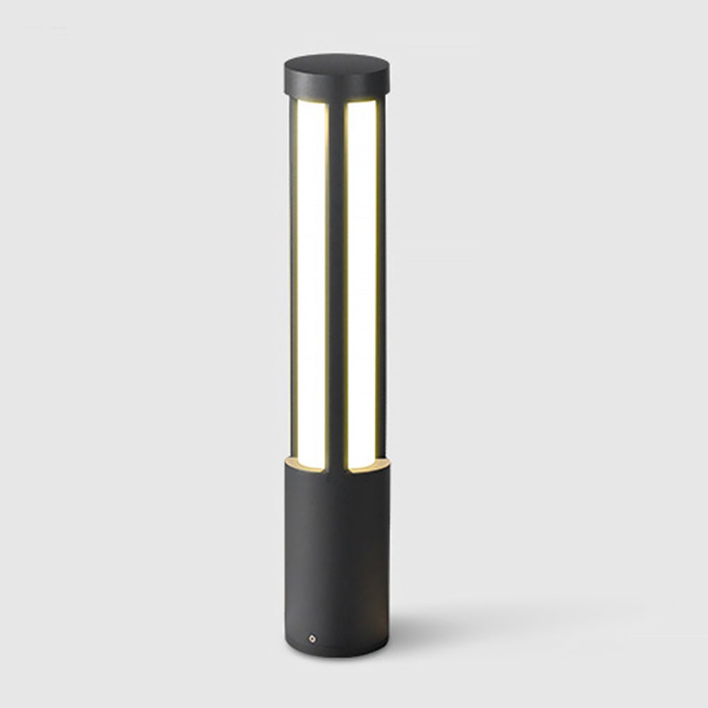 Cylinder Shaped LED Black Contemporary Exterior Post Lights Pole Lamp Path Lights, Night Light, detail 9