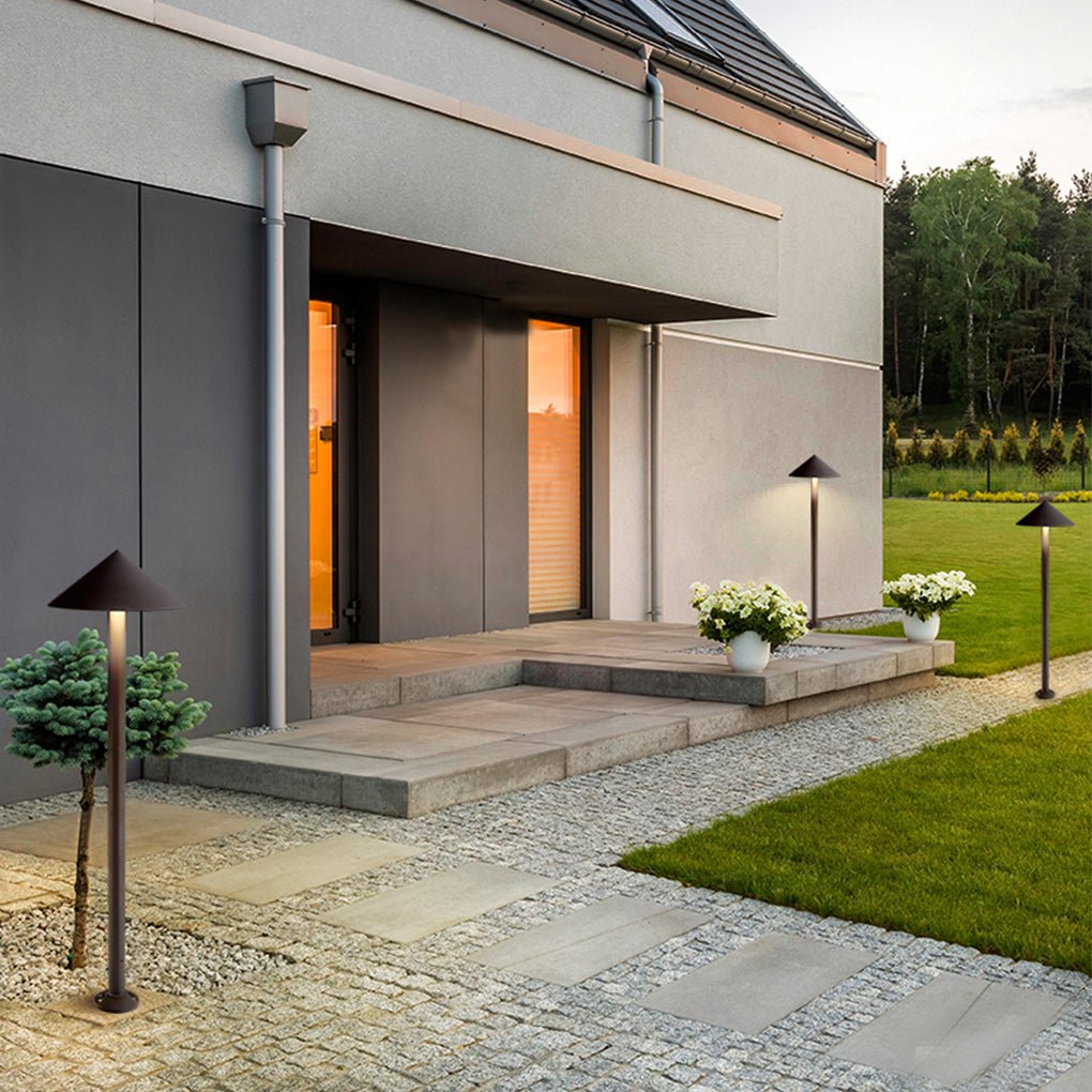 Clean-Lined Contemporary Waterproof High Pole Post Light for Landscape Garden Road, Outdoor Wall Light, Aluminum, 39"