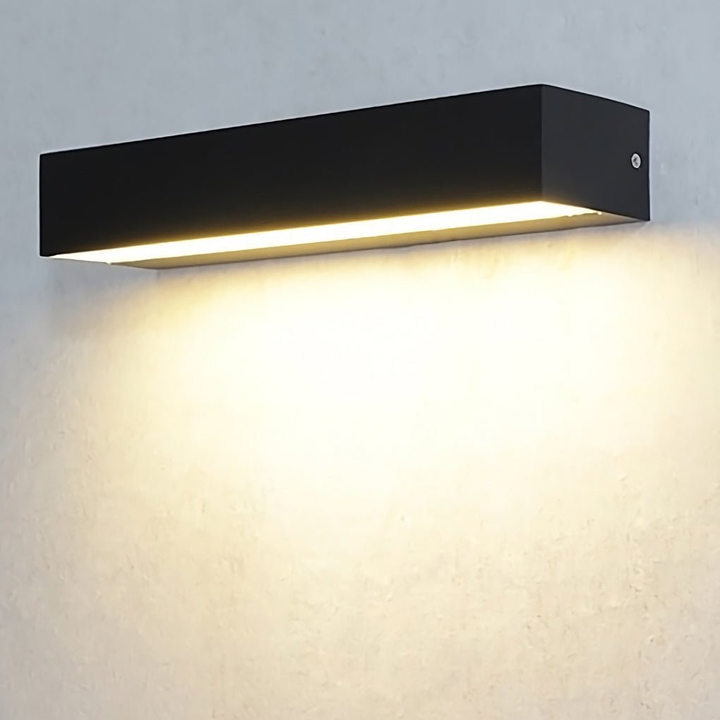 Matte Black Wall Mounted Rectangle Porch LED Lights Exterior Wall Light, Outdoor Wall Light, detail 4